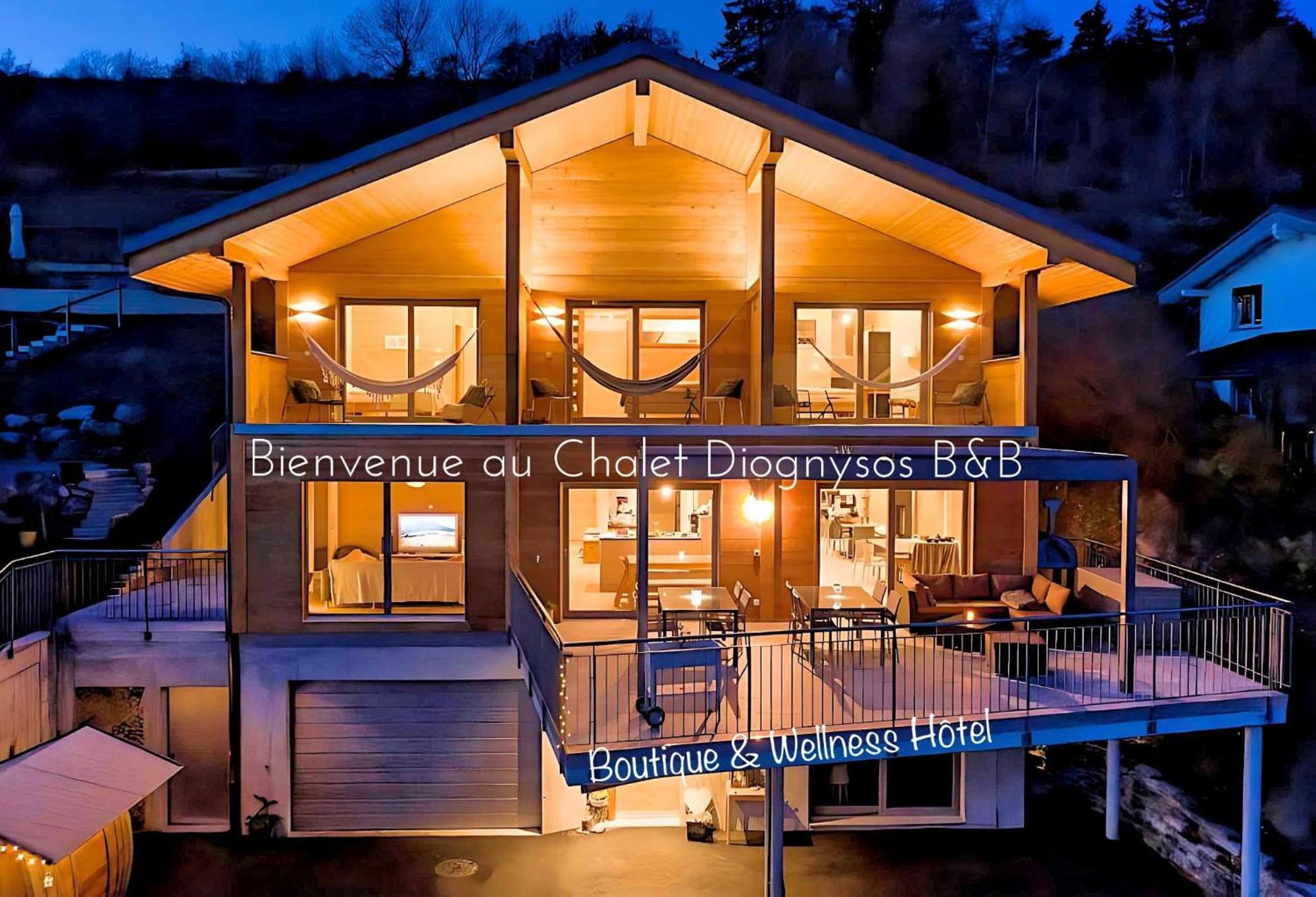 Chalet Diognysos B&B, Boutique Hotel & Wellness Crans-Montana Exteriör bild